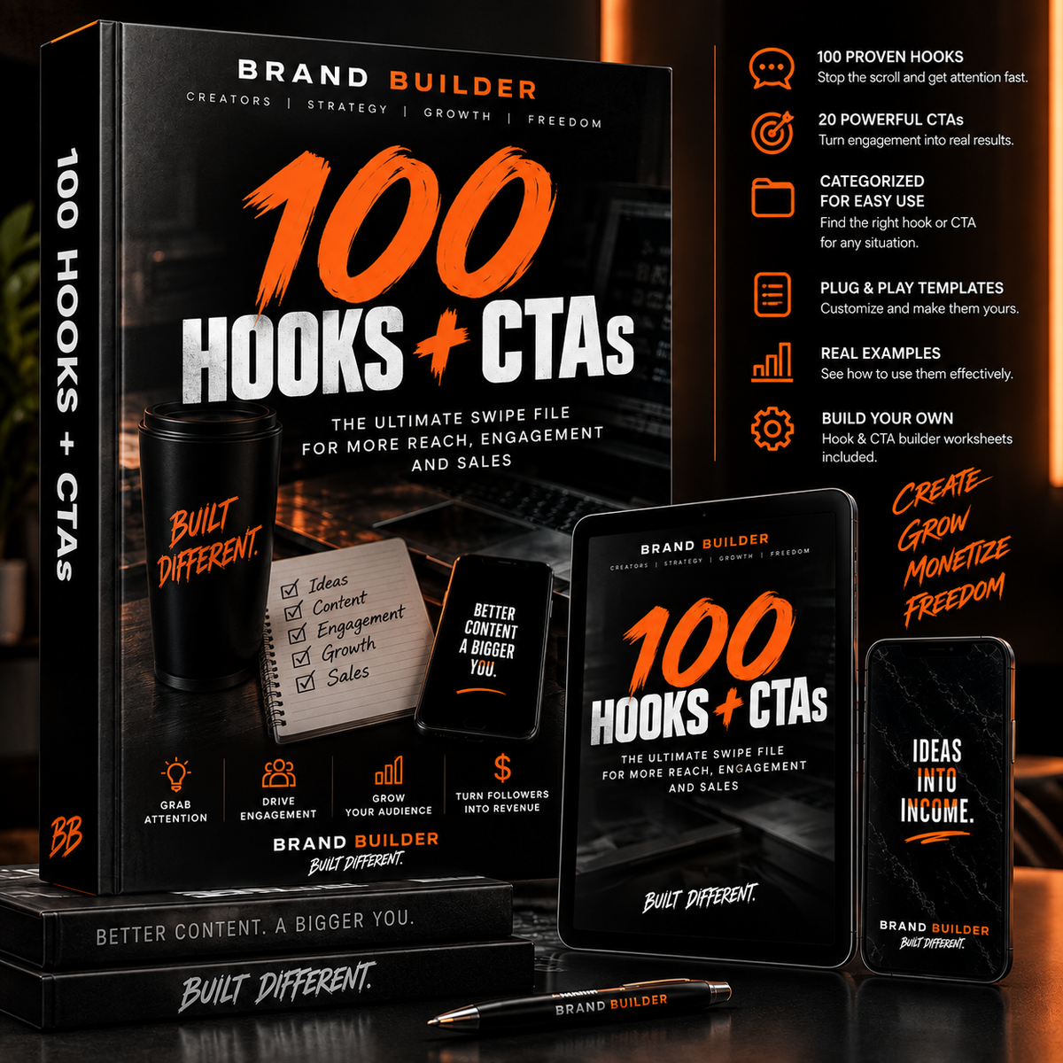 100 Hooks + CTAs